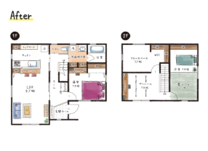 萬徳様邸リノベーション後間取り｜八戸市 工務店