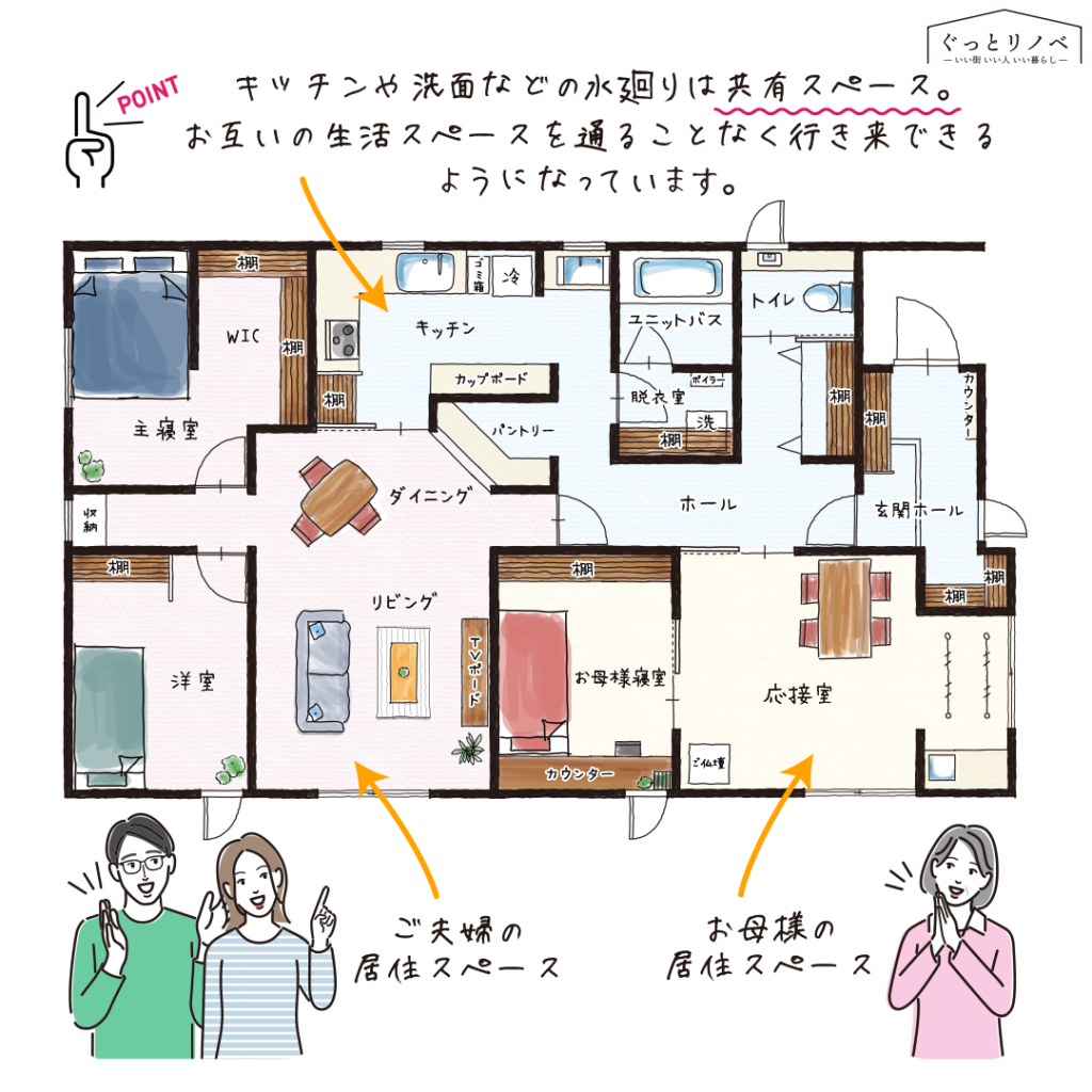 2階建てを減築して平屋にした間取り｜八戸市 工務店